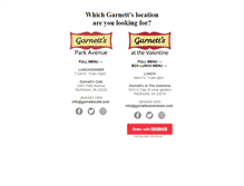 Tablet Screenshot of garnettscafe.com